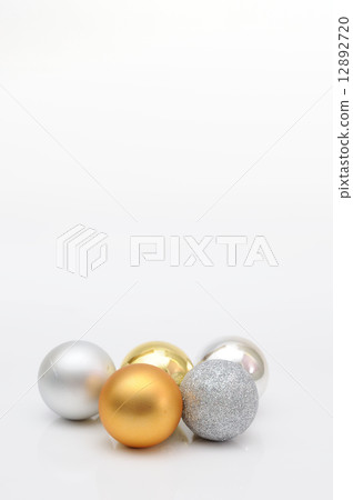 Chirstmas 's ball with golden ribbon for celebration and festiva Chirstmas 's ball with golden ribbon for celebration and festiva 12892720