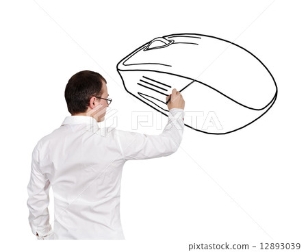 man drawing mouse 12893039