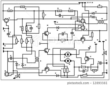 Electric scheme - vector background 12893381