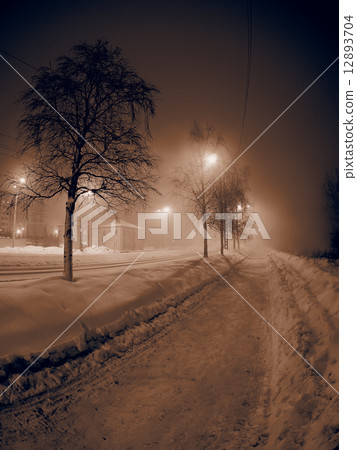 road in winter 12893704