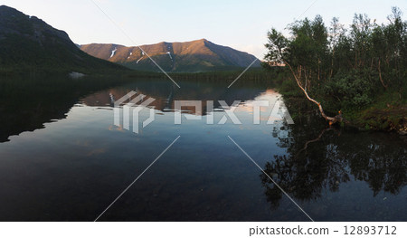 Lake in the mountain. Panorama Lake in the mountain. Panorama 12893712