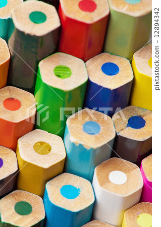 Ends of color pencils 12894342