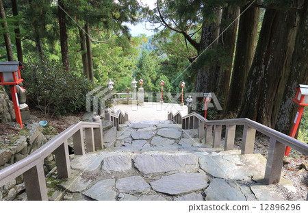 Shikoku Buddha 12th Buddhist temple "Yakusanji" The stone steps down from the gate Shikoku Buddha 12th Buddhist temple "Yakusanji" The stone steps down from the gate 12896296