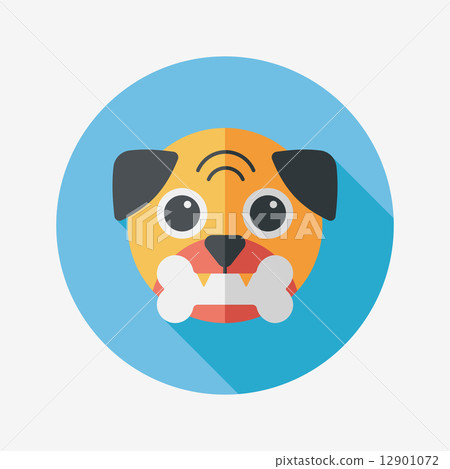 Pet dog flat icon with long shadow,eps10 Pet dog flat icon with long shadow,eps10 12901072