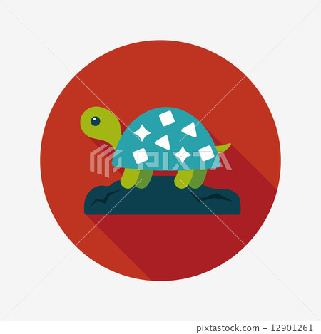 Pet turtle flat icon with long shadow,eps10 Pet turtle flat icon with long shadow,eps10 12901261