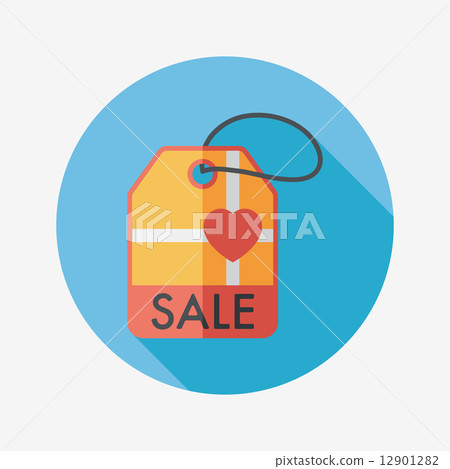 Valentine's Day SALE flat icon with long shadow,eps10 Valentine's Day SALE flat icon with long shadow,eps10 12901282