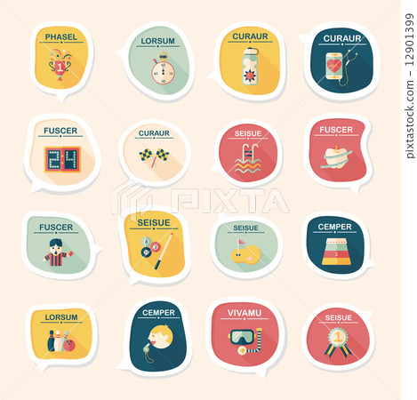 Sport speech bubble flat banner design background set, eps10 Sport speech bubble flat banner design background set, eps10 12901399