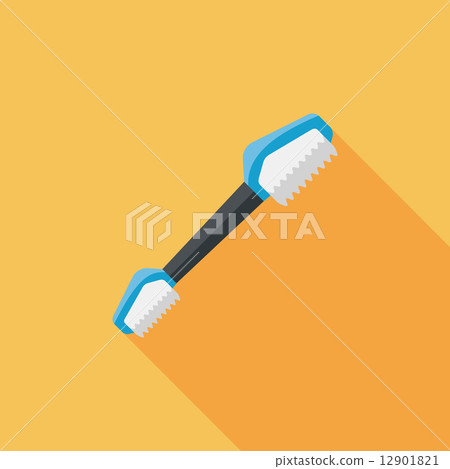 Pet teeth brush flat icon with long shadow,eps10 12901821