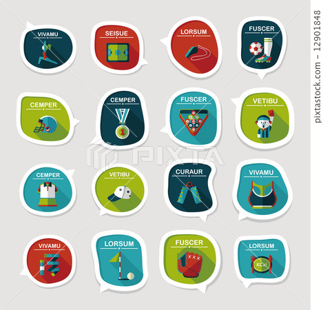 Sport speech bubble flat banner design background set, eps10 Sport speech bubble flat banner design background set, eps10 12901848