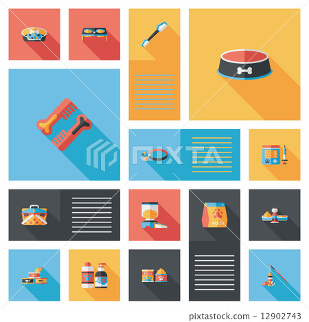 Pet ui flat design background set, eps10 Pet ui flat design background set, eps10 12902743