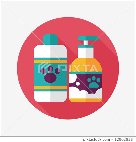 Pet shampoo flat icon with long shadow,eps10 Pet shampoo flat icon with long shadow,eps10 12902838