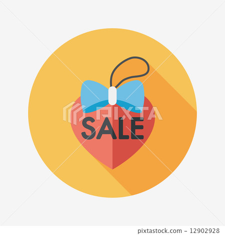 Valentine's Day SALE flat icon with long shadow,eps10 Valentine's Day SALE flat icon with long shadow,eps10 12902928