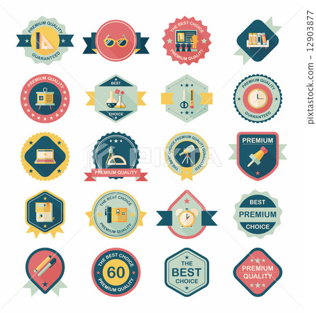School badge banner design flat background set, eps10 School badge banner design flat background set, eps10 12903877