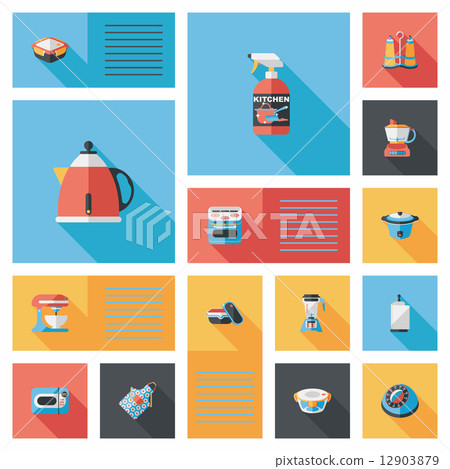 Kitchenware flat app ui background,eps10 Kitchenware flat app ui background,eps10 12903879