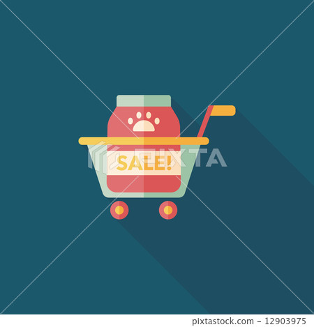 Pet sale shopping flat icon with long shadow,eps10 12903975