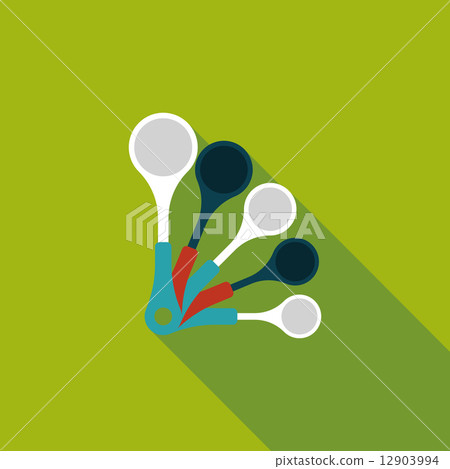 kitchenware spoon flat icon with long shadow,eps10 kitchenware spoon flat icon with long shadow,eps10 12903994
