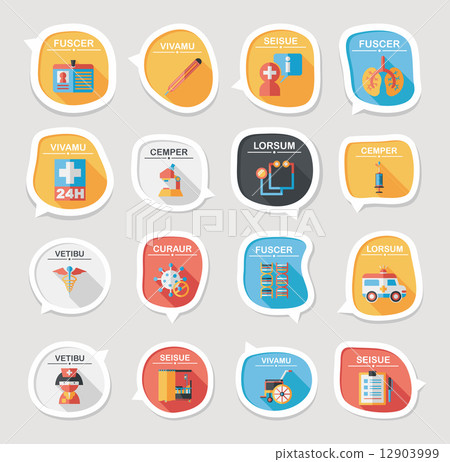 hospital bubble speech banner design flat background set, eps10 hospital bubble speech banner design flat background set, eps10 12903999