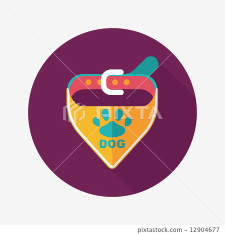 Pet dog chains flat icon with long shadow,eps10-插圖素材 [12904677] - PIXTA圖庫