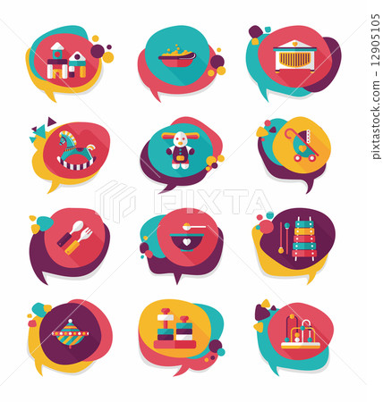 baby bubble speech banner design flat background set, eps10 baby bubble speech banner design flat background set, eps10 12905105
