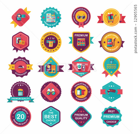 Travel badge banner design flat background set, eps10 Travel badge banner design flat background set, eps10 12905565