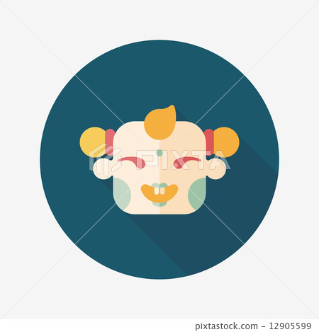 Chinese New Year flat icon with long shadow,eps10, Maitreya doll Chinese New Year flat icon with long shadow,eps10, Maitreya doll 12905599