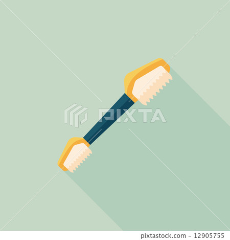 Pet teeth brush flat icon with long shadow,eps10 Pet teeth brush flat icon with long shadow,eps10 12905755