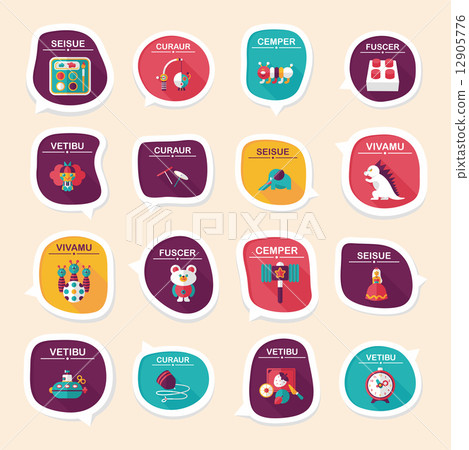 Toy speech bubble banner design flat background set, eps10 Toy speech bubble banner design flat background set, eps10 12905776