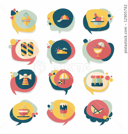 Travel bubble speech banner design flat background set, eps10 Travel bubble speech banner design flat background set, eps10 12905782