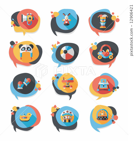 baby bubble speech banner design flat background set, eps10 baby bubble speech banner design flat background set, eps10 12906421