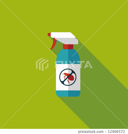 Pet flea spray flat icon with long shadow,eps10 12906572