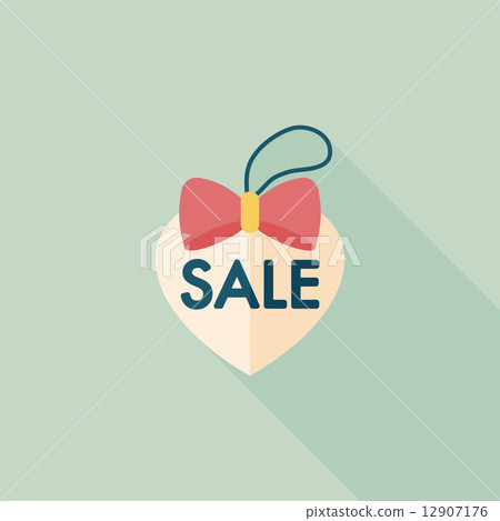 Valentine's Day SALE flat icon with long shadow,eps10 Valentine's Day SALE flat icon with long shadow,eps10 12907176