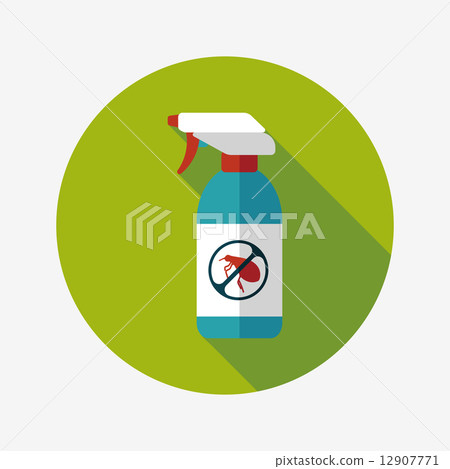 Pet flea spray flat icon with long shadow,eps10 Pet flea spray flat icon with long shadow,eps10 12907771