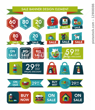 Pet sale banner flat design background set, eps10 Pet sale banner flat design background set, eps10 12908086