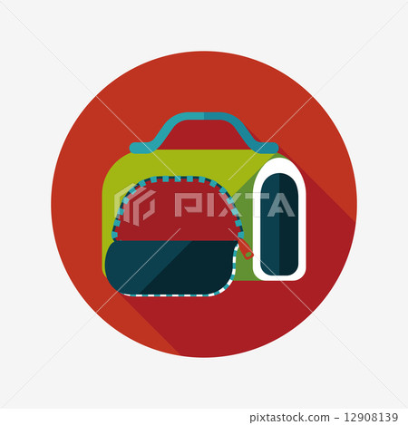 Pet dog travel cage flat icon with long shadow,eps10 12908139