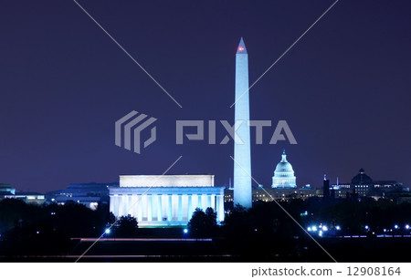 United States Washington DC night view United States Washington DC night view 12908164
