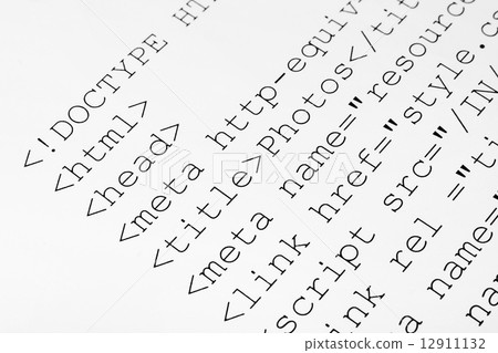 Printed internet html code 12911132