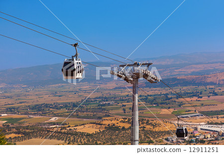 Cableway car in ancient city of Pergamon Turkey 12911251