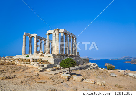Poseidon Temple at Cape Sounion near Athens, Greece 12911393