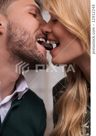 Lovely couple waiting St. Valentine Day 12912248