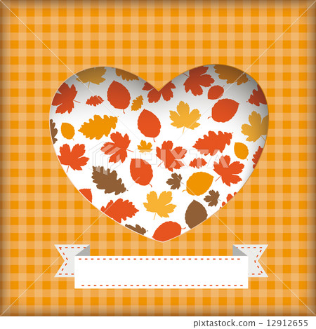 Autumn Flyer Foliage Heart Hole 12912655