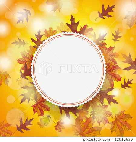 Autumn Foliage Fall Emblem Centre Autumn Foliage Fall Emblem Centre 12912659
