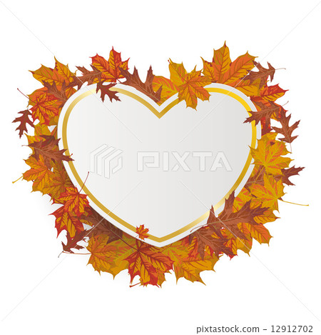 Golden Paper Heart Autumn Foliage Golden Paper Heart Autumn Foliage 12912702