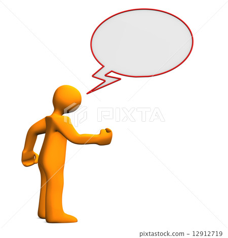 Manikin Speech Bubble Angry 12912719