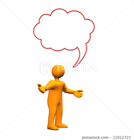 Manikin Speech Bubble Innocent 12912725