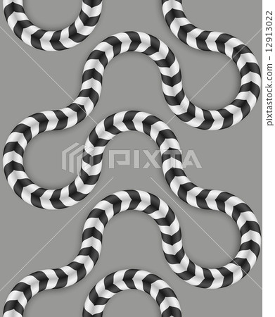 Zig Zag Stripes, Optical Illusion, Vector Seamless Pattern. Some Zig Zag Stripes, Optical Illusion, Vector Seamless Pattern. Some 12913022
