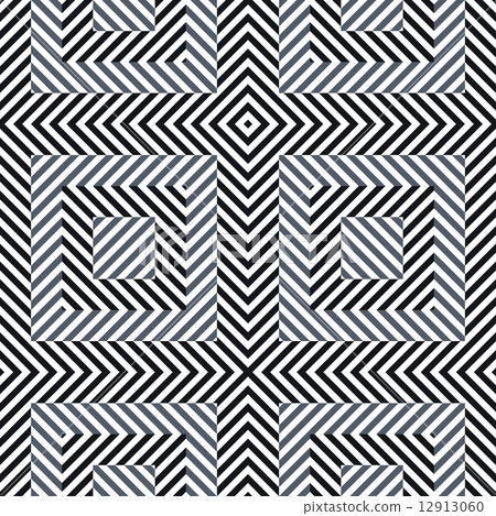 Abstract Striped Geometric Vector Seamless Pattern - Stock Illustration ...