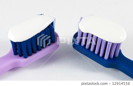 Two toothbrushes and some paste Two toothbrushes and some paste 12914538