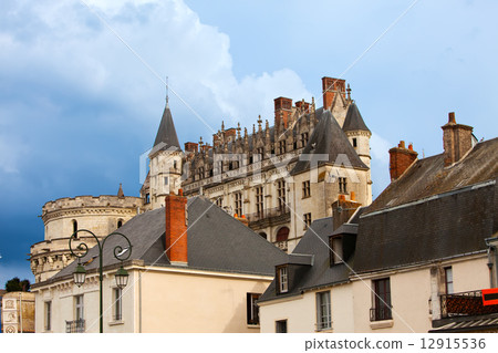 castle of a valley of the river Loire. France. Amboise castle 12915536