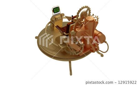 復古未來時間機器(3DCG)似乎在科幻電影中出現 復古未來時間機器(3DCG)似乎在科幻電影中出現 12915922