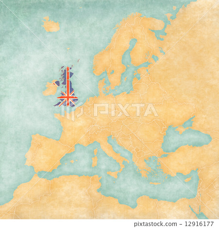 Map of Europe - United Kingdom (Vintage Series) 12916177